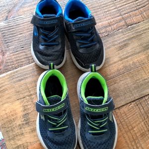 2 pairs of sketchers toddler shoes seize 9